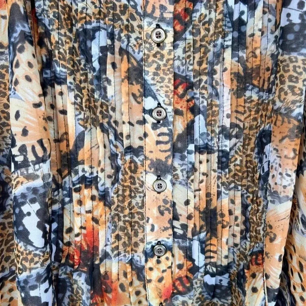 Grace Elements Monarch Butterfly Blouse Size XL C… - image 3